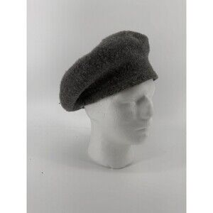 Womens gray capsule basic Wool Felt Beret Hat Cap Accessory quiet luxury Merona